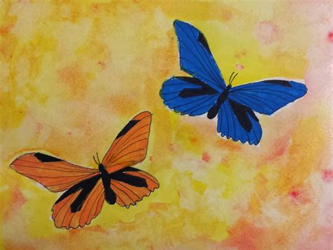 Angela Anderson Art Blog: Butterfly Watercolor Paintings - Kids' Art Class