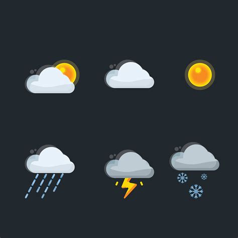 Flat Design Weather icons on Behance