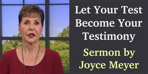 Joyce Meyer - Watch Sermon: Let Your Test Become Your Testimony