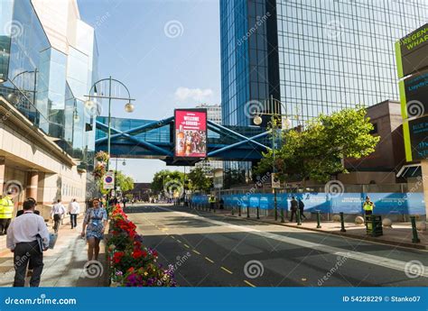 Broad Street in Birmingham, UK Editorial Stock Image - Image of europe ...