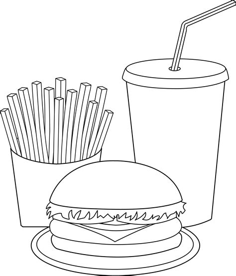 Hamburger Coloring Pages