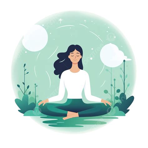 Mental Health Meditation Illustration, Meditation, Mindfulness, Yoga ...