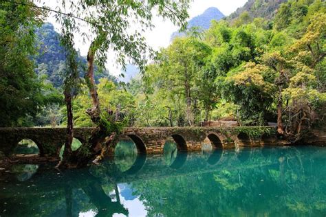 Guizhou Libo xiaoqikong Scenic Area. Located in Libo County, southern ...