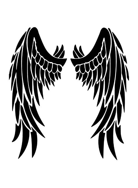 Angel Wing Tattoo Stencil