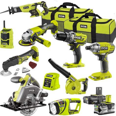 Ryobi 18V ONE+ 2.5/5.0Ah 9 Piece Combo Kit | Bunnings Warehouse | Combo ...