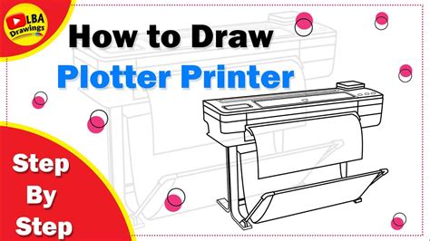 Plotter Printer Drawing | How to draw Plotter Printer | @LBADrawings ...