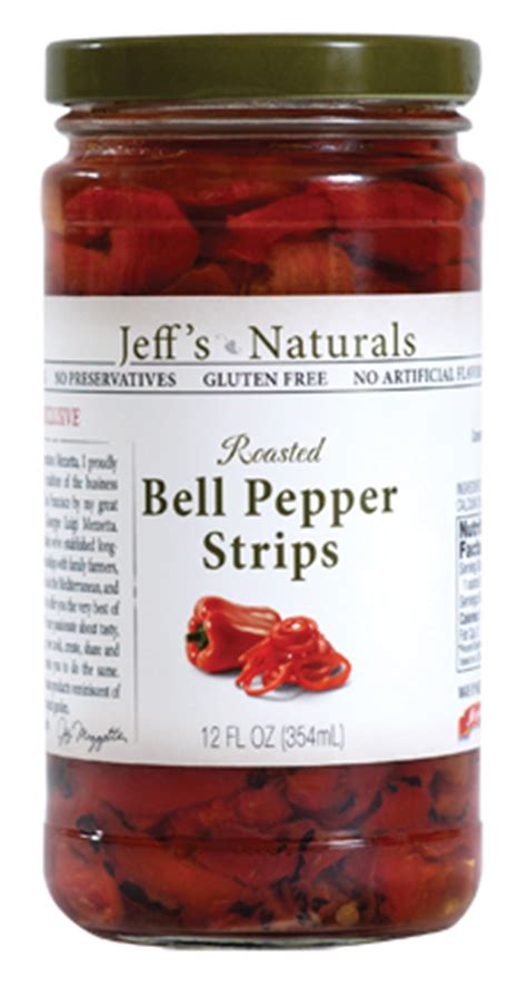 Jeff’s Naturals Roasted Bell Pepper Strips | Jeff's Naturals