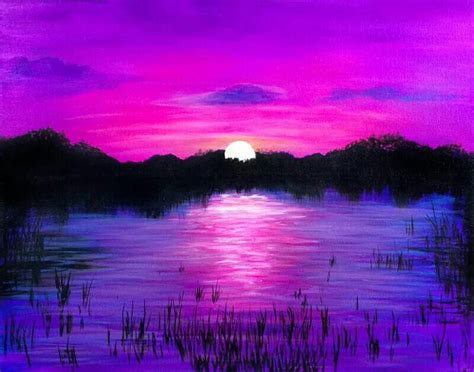 Pink And Purple Sky Painting - SKYBDR