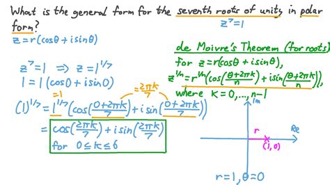 Question Video: Finding the 7th Roots of Unity in Polar Form | Nagwa