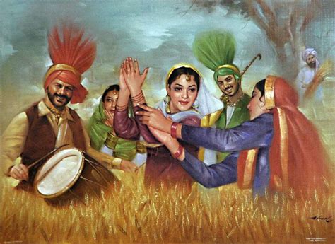 Vaisakhi Festival of Punjab | Dancing drawings, Punjab culture, Indian ...