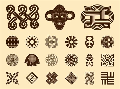 African Symbols Set Vector Art & Graphics | freevector.com