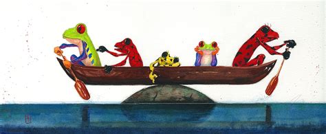 Paper Whimsical Frog Art, are We There Yet Fun Colorful Art - Etsy