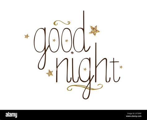 Cartoon good night text for print design. Isolated vector illustration ...