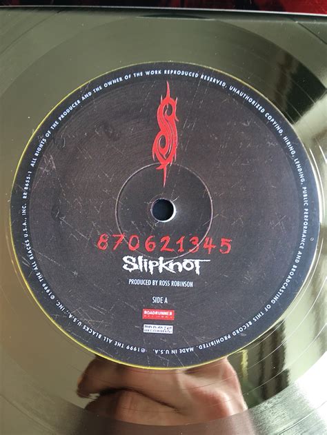 Slipknot Slipknot 1999 framed display gold vinyl record | Etsy