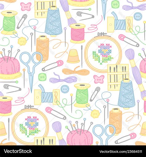 Sewing pattern Royalty Free Vector Image - VectorStock