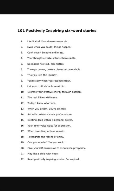 6 Word Quotes for Inspiration