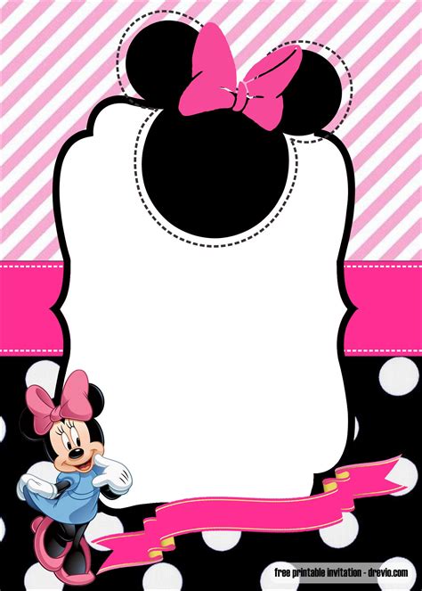 Minnie Mouse Birthday Invitation Templates Free