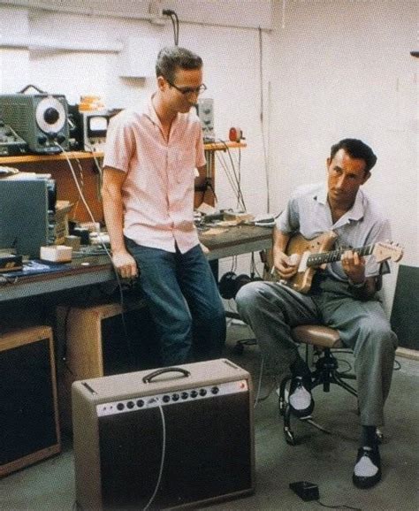 Luther Perkins at the fender factory in 1959-Playing a Jazzmaster ...