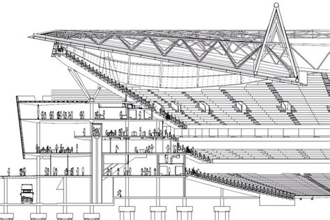 Stadium cross section | Architecture de stade, Dessin architecture ...