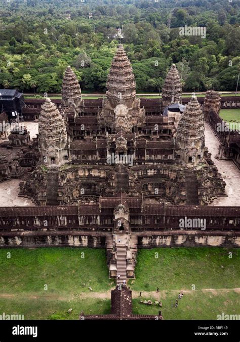 Aerial view of Angkor Wat temple, Siem Reap, Cambodia Stock Photo - Alamy