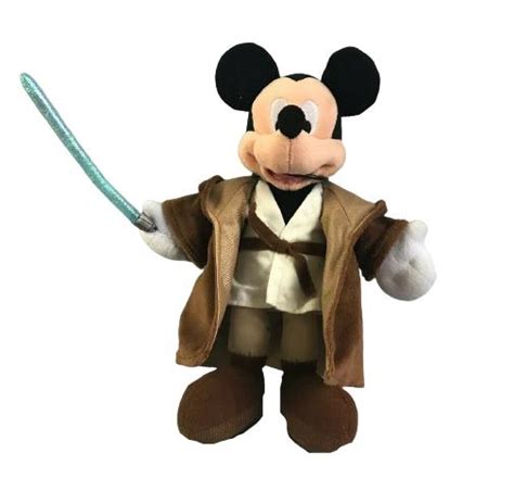 DISNEYLAND Plush MICKEY MOUSE as Star Wars Jedi Warrior with Lightsaber ...