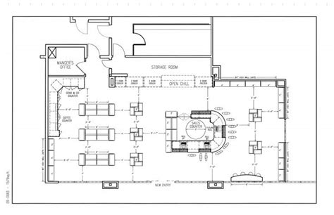 Retail Store Floor Plan with Dimensions