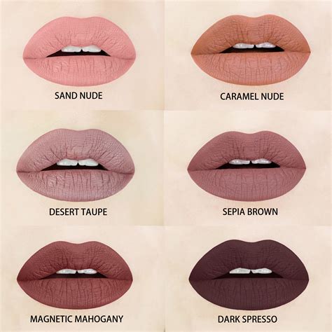 Brown and Nude Liquid Matte Lipsticks & Dark Espresso Liquid Lipstick ...