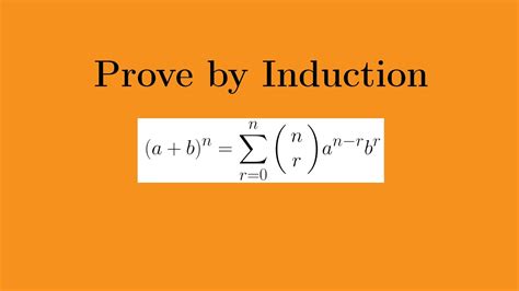 Binomial Theorem || Proof by Mathematical Induction - YouTube