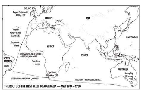 The First Fleet Map - Washington State Map