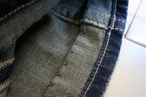 Hemming Jeans with original hem