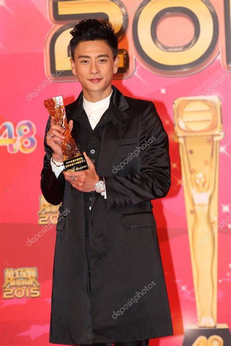 Hong Kong Actor Bosco Wong Poses His Trophy Mainland China - Stock ...