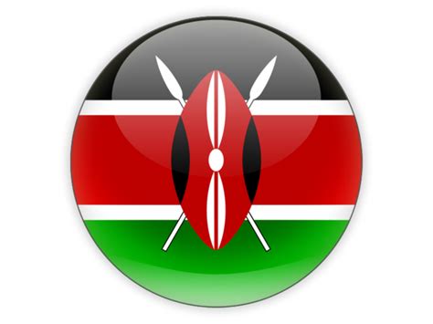 Round icon. Illustration of flag of Kenya