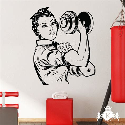 Gym Wall Decal Home Gym Wall Art Sticker Fitness - Etsy