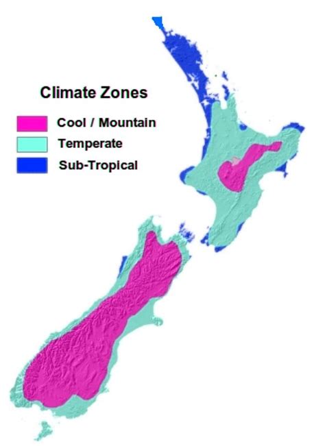 New Zealand Climate Map