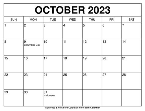 Calendar 2023 October Free – Get Calendar 2023 Update