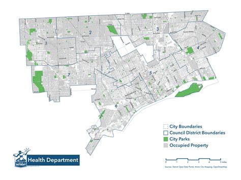 Large Detroit Health Department Dry-Erase Wall Map – Alex B. Hill