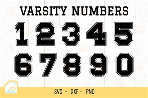 Sports Jersey Numbers College Font SVG Graphic by VeczSvgHouse ...