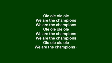 The Fans - Olé Olé Olé (The Name Of The Game) (Letra) - YouTube