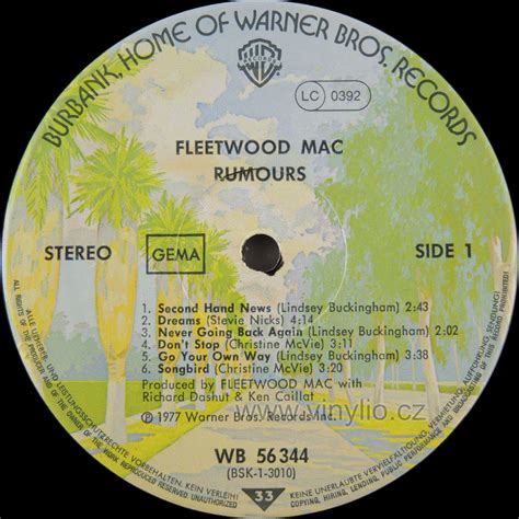 Fleetwood Mac - Rumours Vinyl/LP | Vinylio.cz - internetový obchod s ...