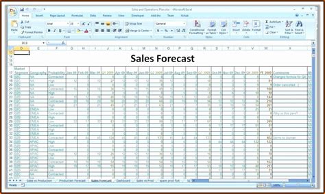 Product Forecasting Excel Template