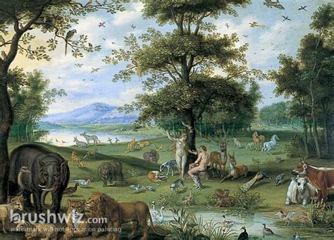 Adam And Eve In The Garden Of Eden by Jan Brueghel the Elder - Oil ...