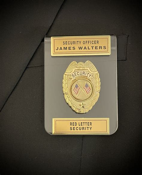 Security Badge Standard Shield (Acrylic Holder) | Chaplain Badge