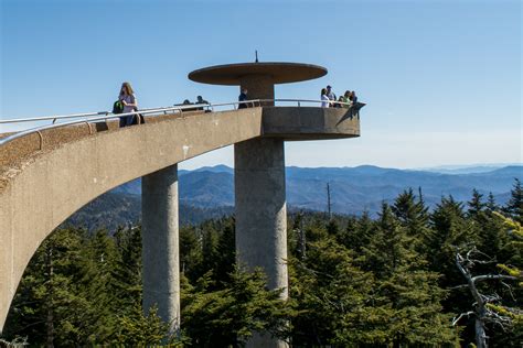 Clingmans Dome and Observation Tower in North Carolina.