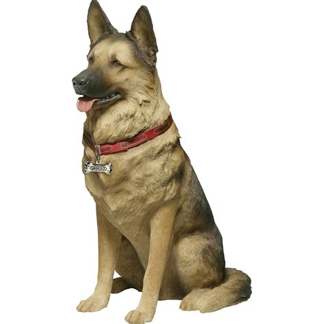 Sandicast "Life Size Large" Sitting German Shepherd Dog Sculpture ...