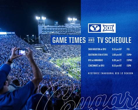 BYU FOOTBALL on Twitter: "𝗚𝗔𝗠𝗘 𝗧𝗜𝗠𝗘𝗦 𝗮𝗻𝗱 𝗧𝗩 𝗦𝗖𝗛𝗘𝗗𝗨𝗟𝗘. https://t.co ...