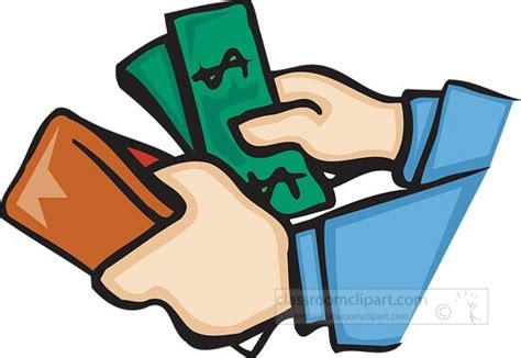 Free taking money out of wallet clipart - Classroom Clipart