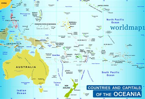 Oceania Map - Guide of the World