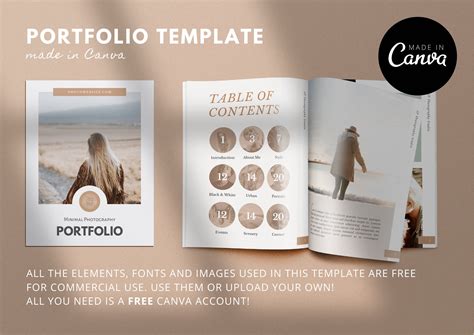 22 pages Photography Portfolio Template made in Canva (1057812) | Canva ...