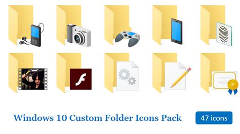 Windows 10 Custom Folder Icon Pack by Terraromaster on DeviantArt