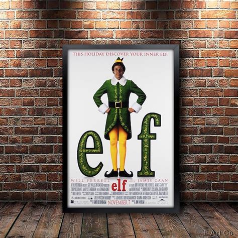 Elf Movie Poster Framed and Ready to Hang. | Etsy